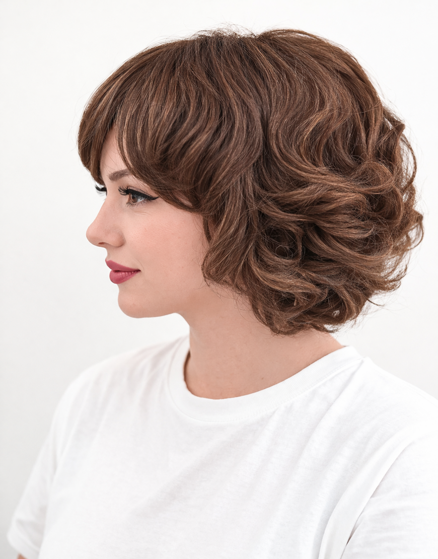 Peruca par natural scurt ABBY 34 - imagine 2